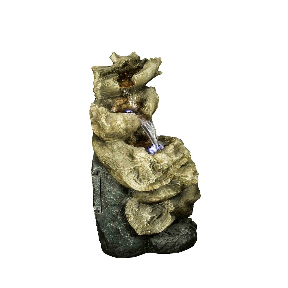 4 Level Logs Fountain W/LED. Picture 5