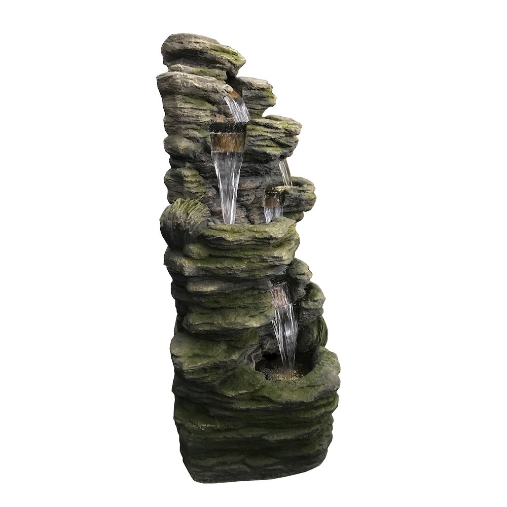 Rock Multi Level Fountain with LED. Picture 1