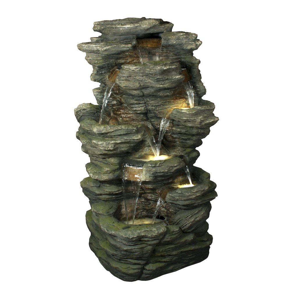 Rock Multi Level Fountain with LED. Picture 2