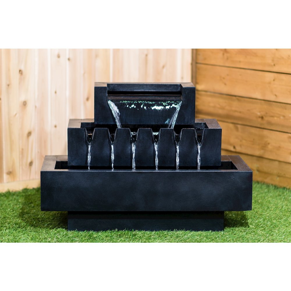 Multi-Level Rectangular Zinc Metal Fountain. Picture 5