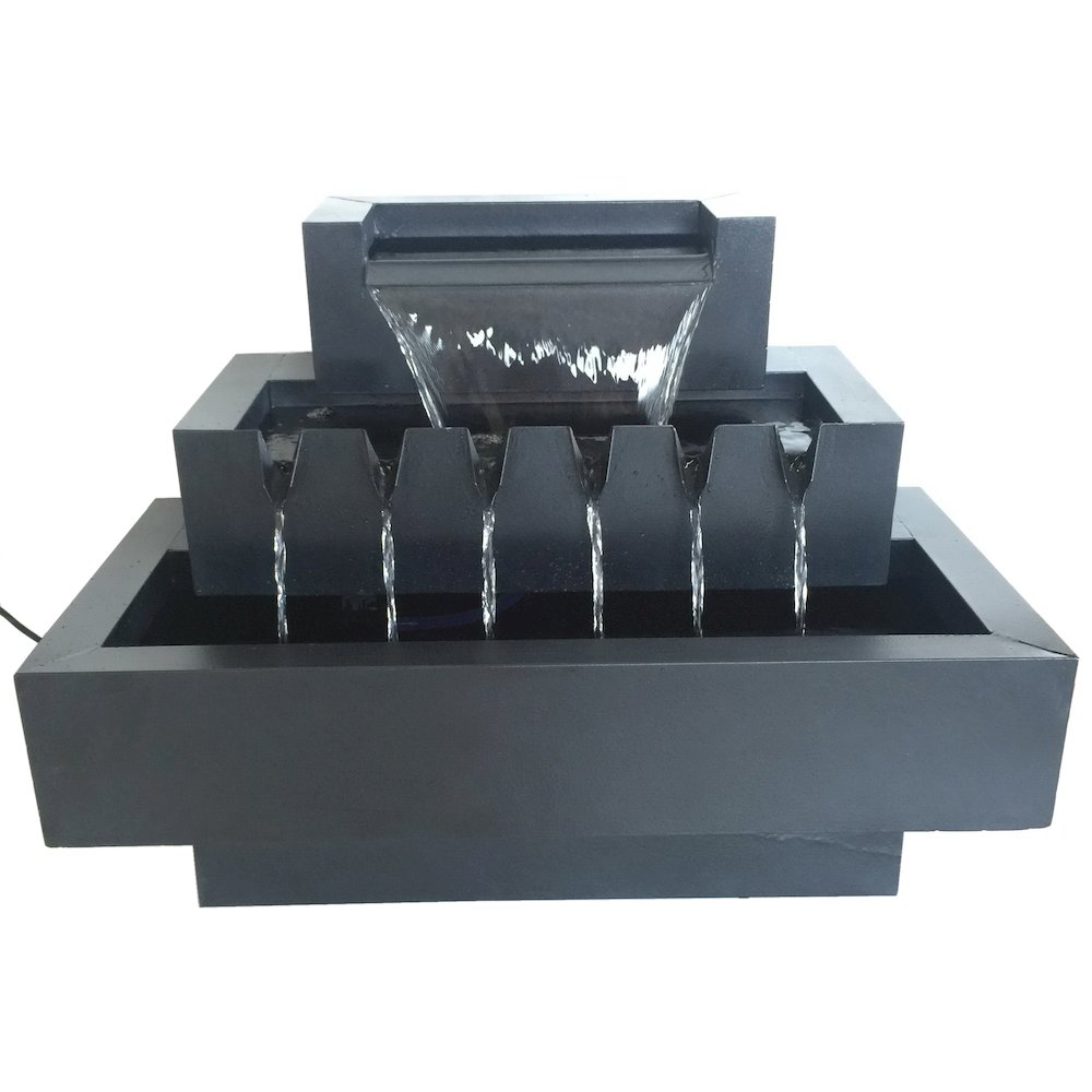 Multi-Level Rectangular Zinc Metal Fountain. Picture 2
