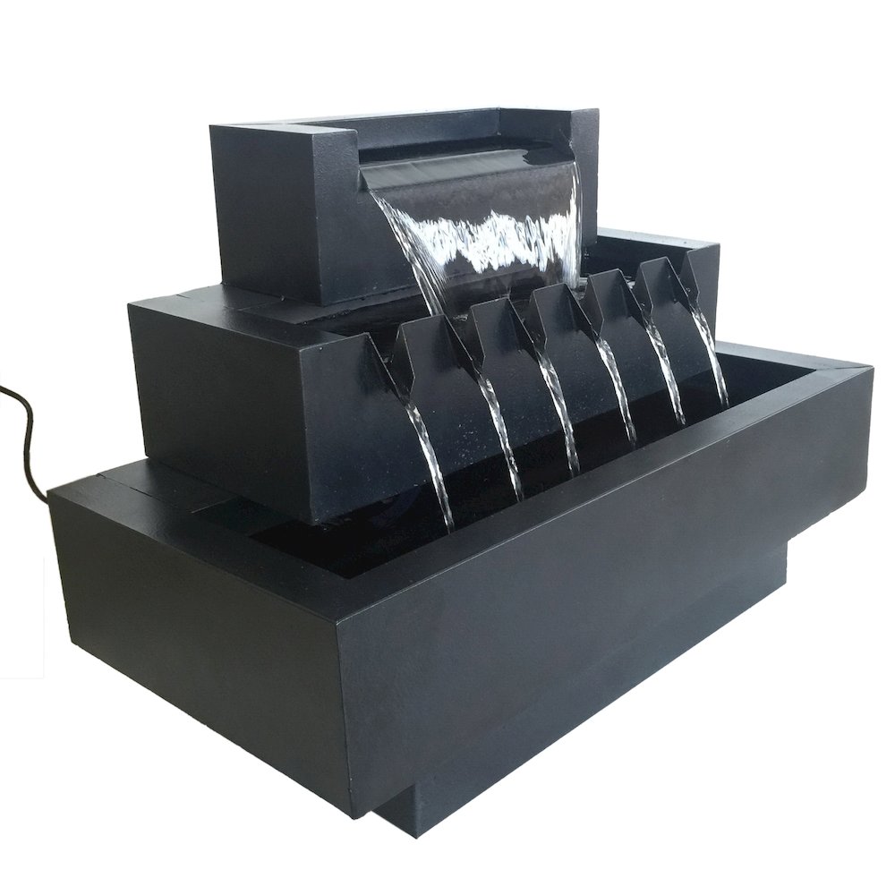 Multi-Level Rectangular Zinc Metal Fountain. Picture 1