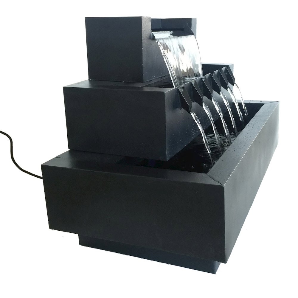 Multi-Level Rectangular Zinc Metal Fountain. Picture 3