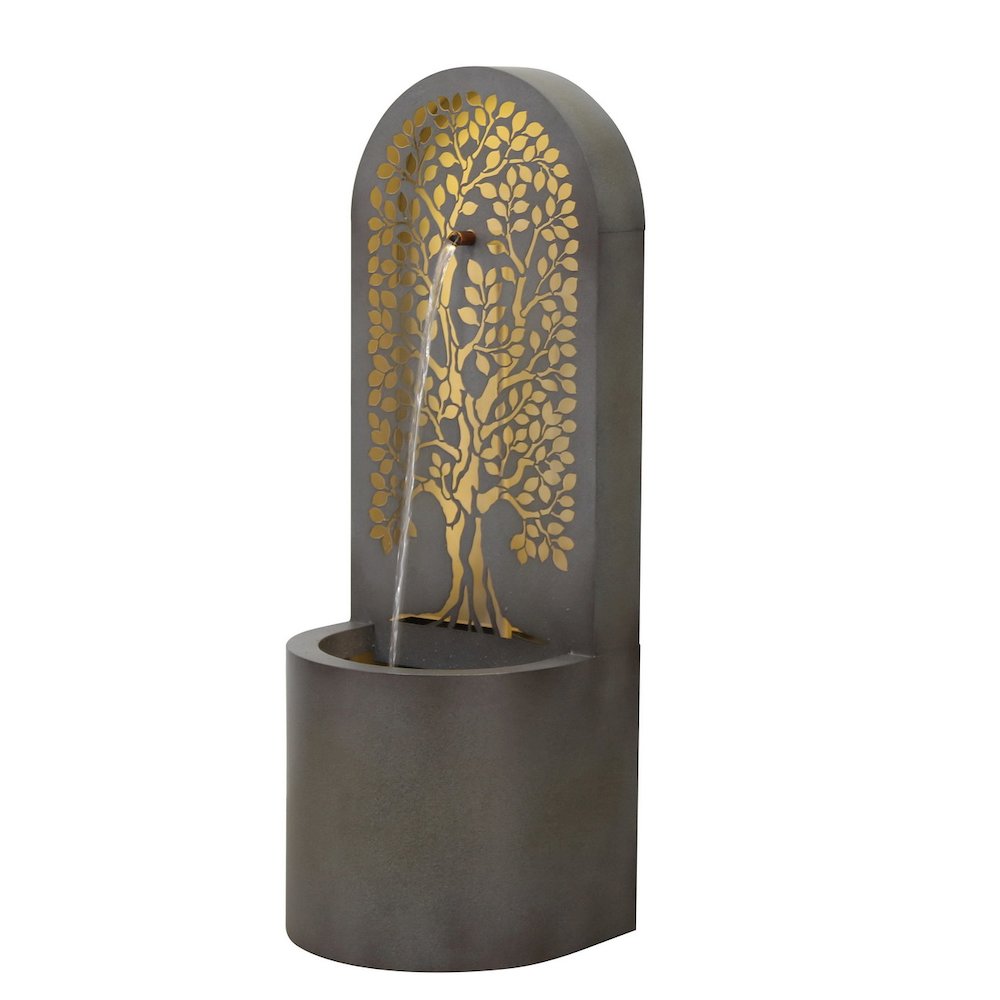 Hollow Carved Tree Fountain W/LEDs. Picture 2