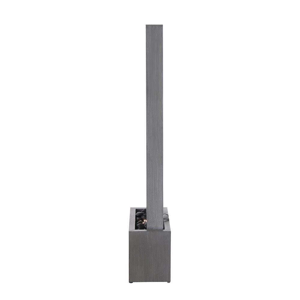 Zen Garden Metal Fountain with Stone Brick Accent - Tranquil Harmony. Picture 5