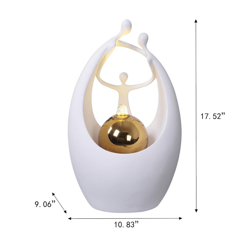 Enchanting Serenity - Small Triple Tabletop Fountain. Picture 3