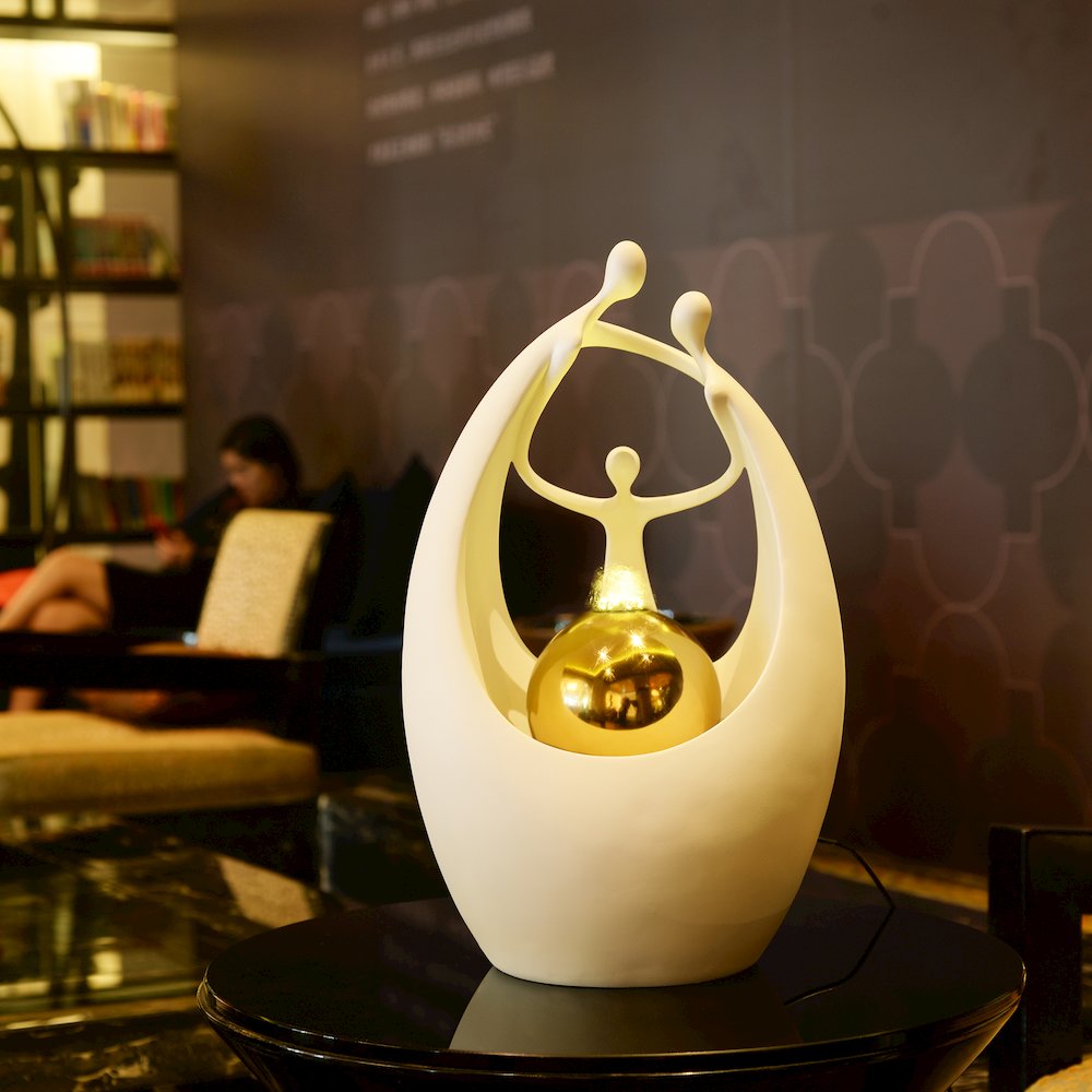 Enchanting Serenity - Small Triple Tabletop Fountain. Picture 2