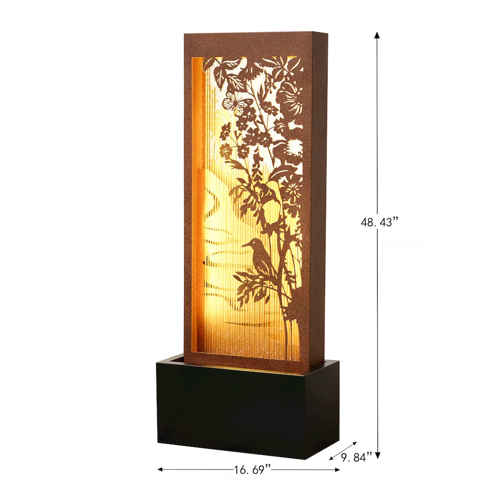 3-Layer Icebird Scenery Fountain with LED Lighting. Picture 3