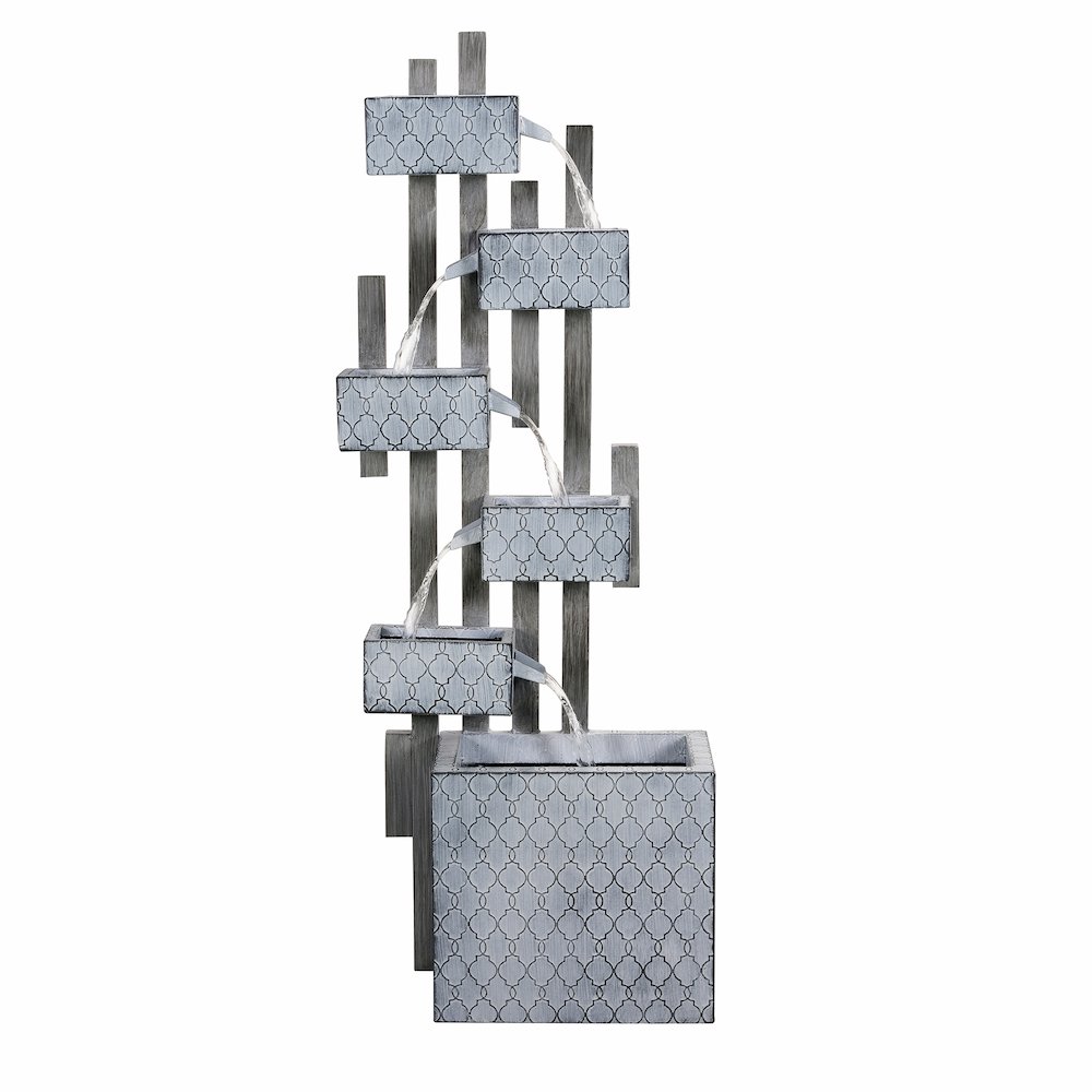 Six Boxes Tiered Metal Water Fountain. Picture 1