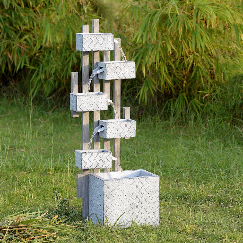 Six Boxes Tiered Metal Water Fountain. Picture 2