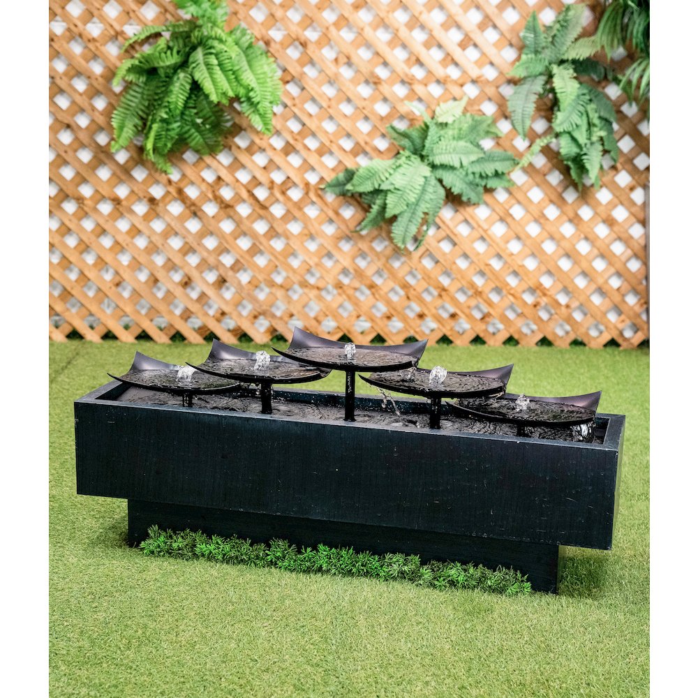 Multi Level Zinc Metal Plates Fountain. Picture 4