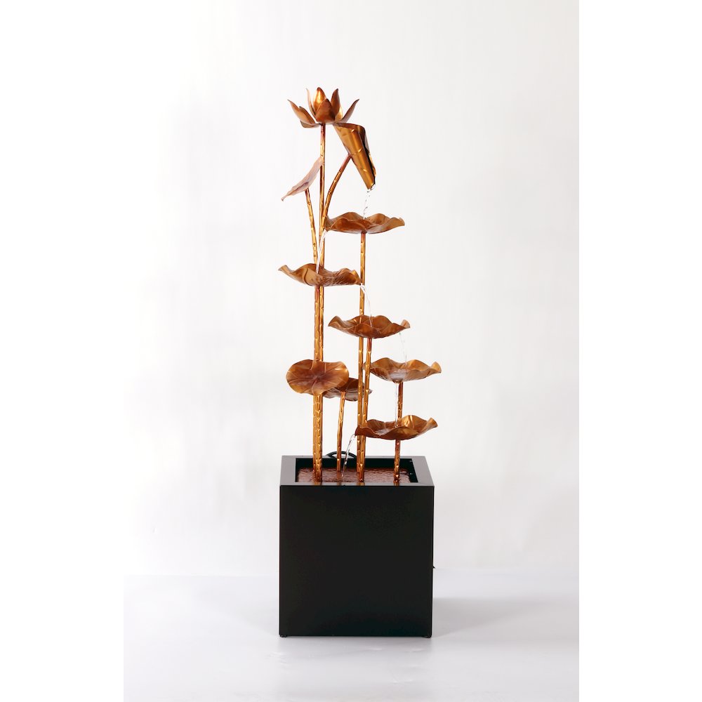 Zinc Metal Gold Lotus Fountain. Picture 4