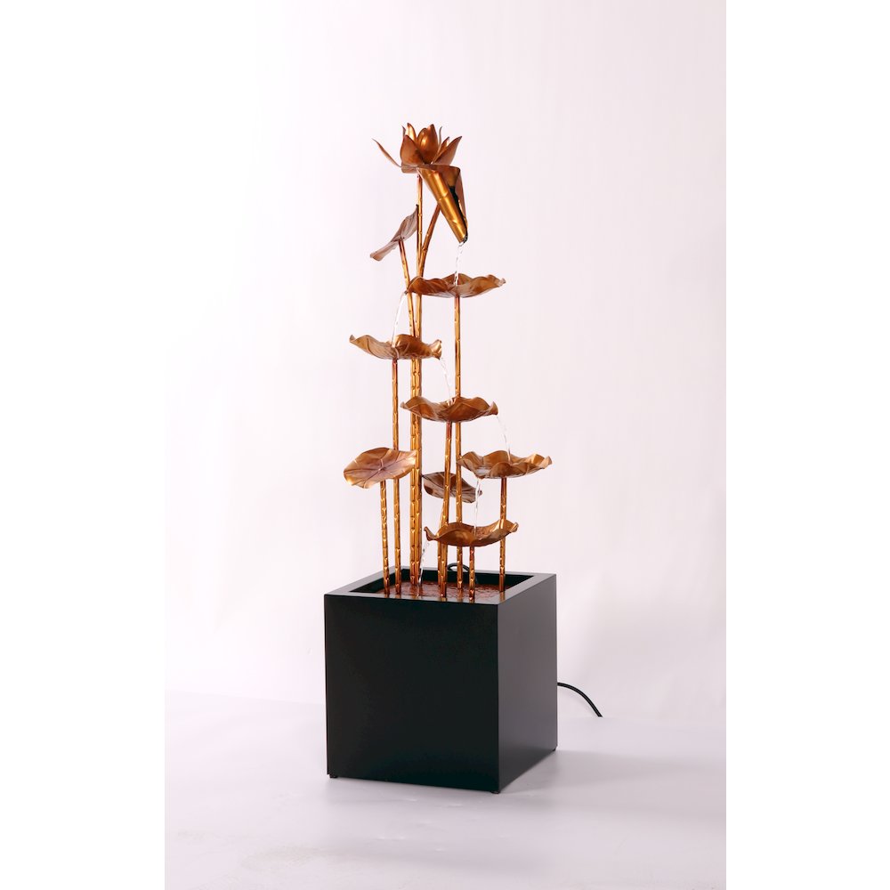 Zinc Metal Gold Lotus Fountain. Picture 3