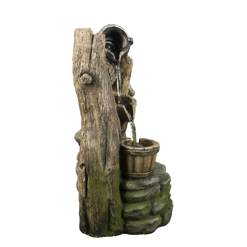 Well Fountain with Pouring Pail, 2 Buckets, & 3 LEDs. Picture 4