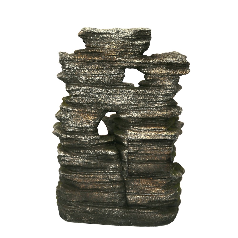 Multi-Level Stone Fountain with Light. Picture 4