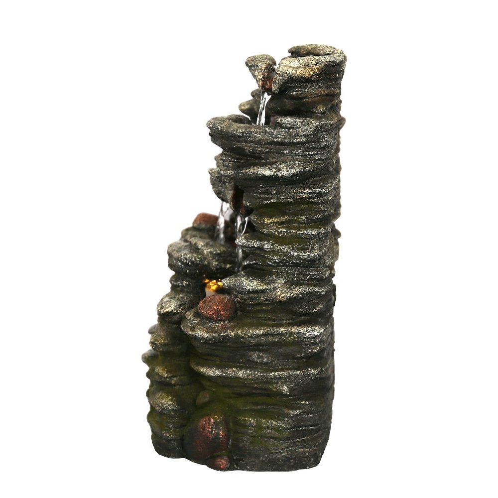 Multi-Level Stone Fountain with Light. Picture 3