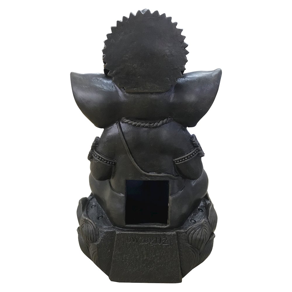 Lord Ganesh Sculptural Tabletop Fountain with Cool White LED Lights. Picture 4