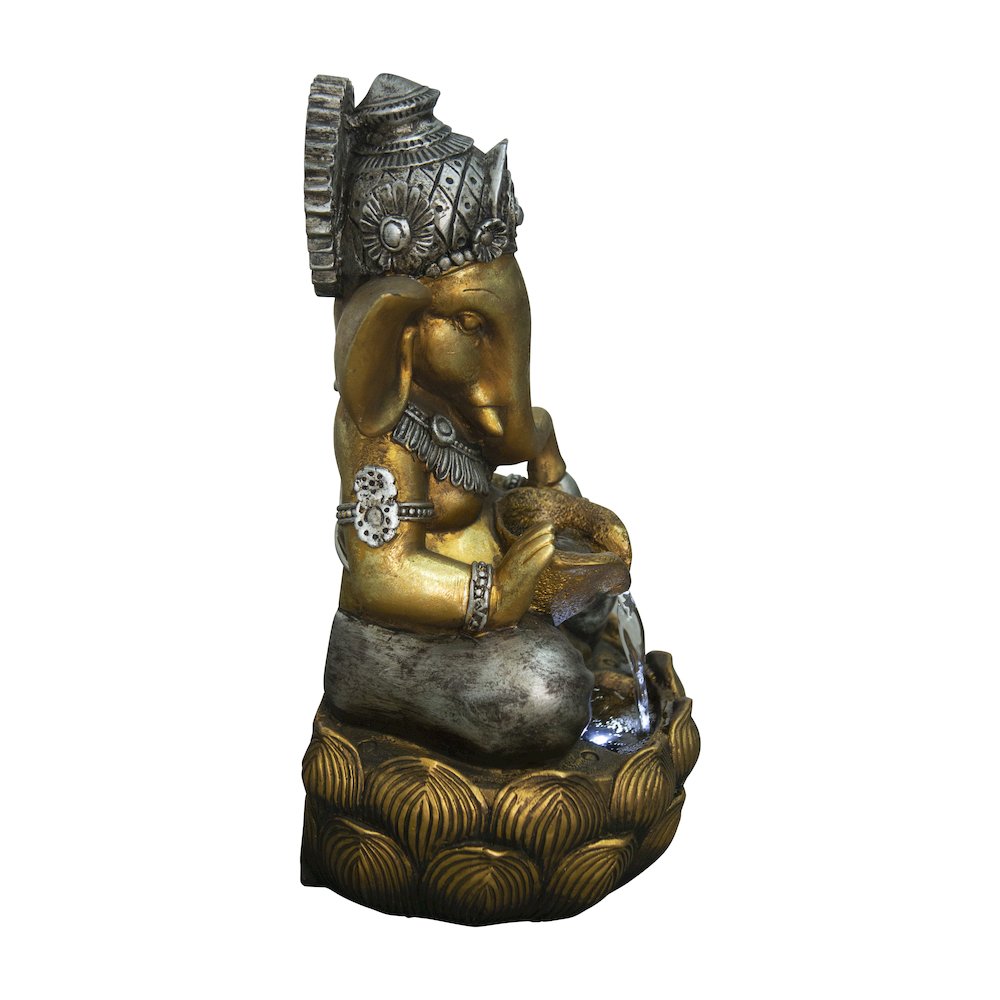Fountain-Tabletop Lord Ganesh Sculptural Fountain with Wt LED. Picture 1