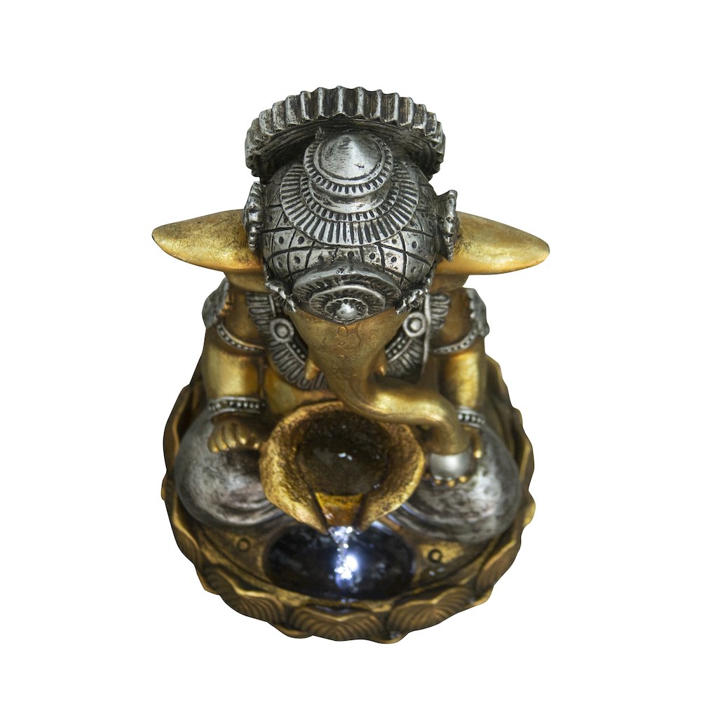 Fountain-Tabletop Lord Ganesh Sculptural Fountain with Wt LED. Picture 5