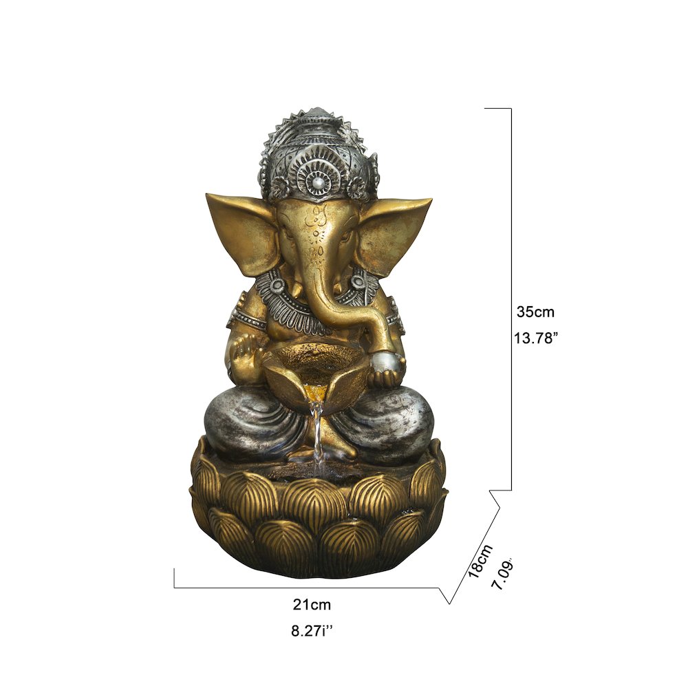 Fountain-Tabletop Lord Ganesh Sculptural Fountain with Wt LED. Picture 6