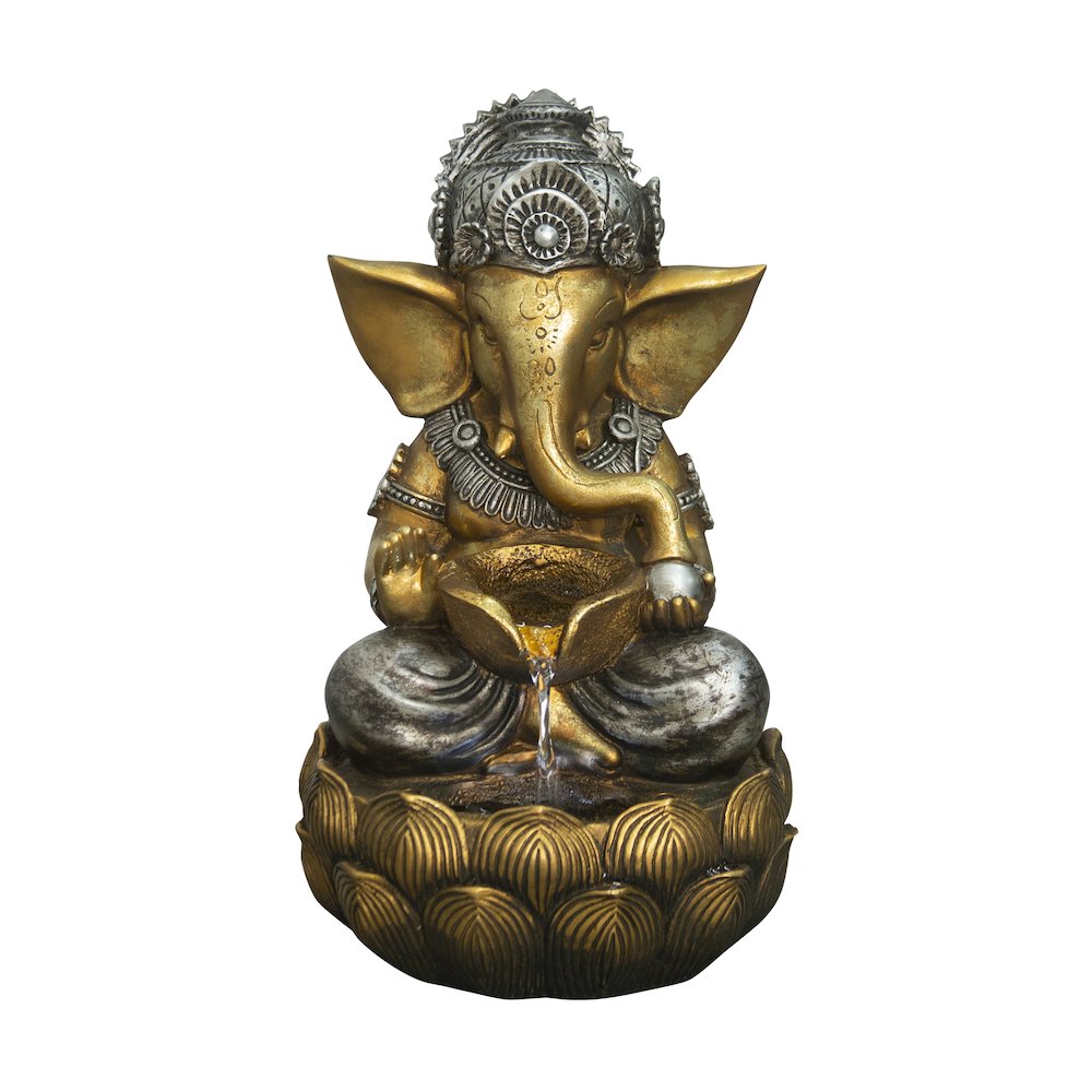 Fountain-Tabletop Lord Ganesh Sculptural Fountain with Wt LED. Picture 2