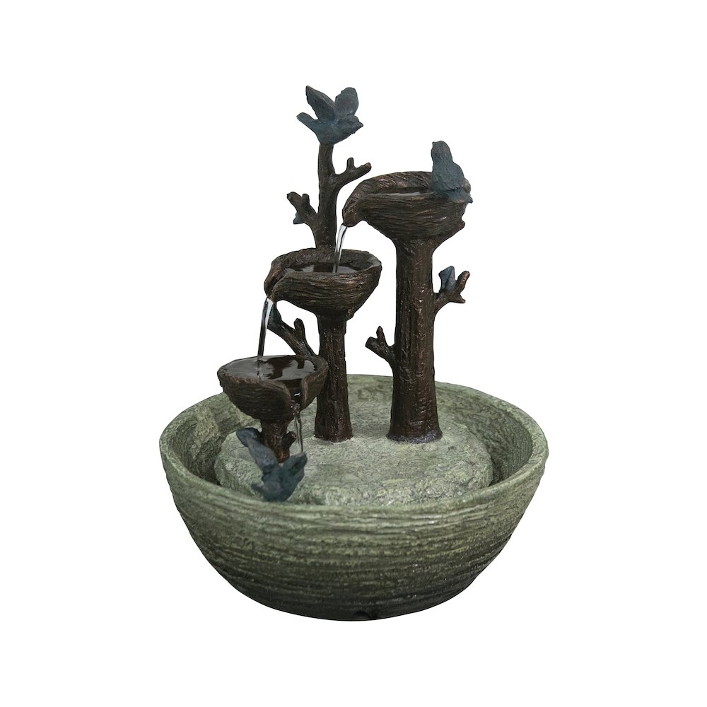 Birds Playing Fountain Indoor For Tabletop Decor. Picture 5