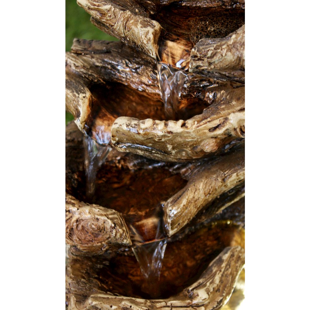 Multi Level Logs Fountain W/LED. Picture 5