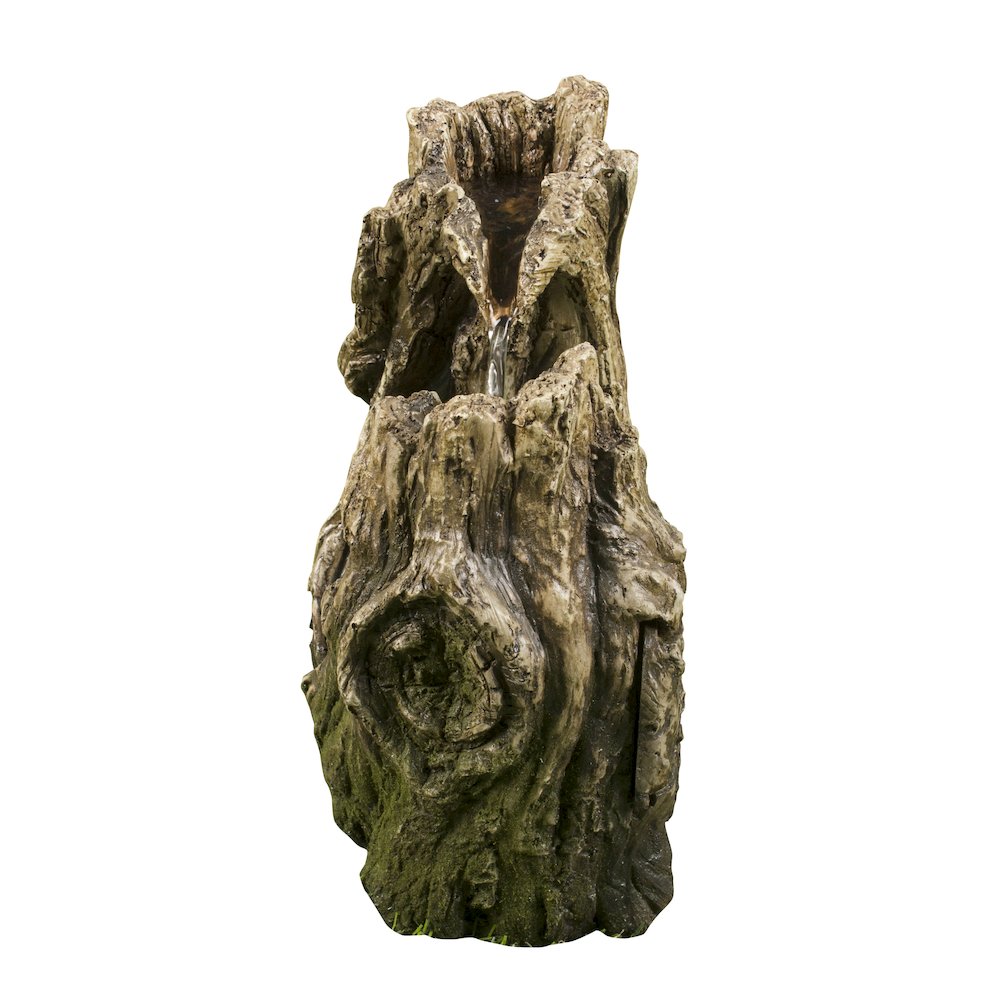Tree Trunk Fountain W/LED. Picture 1