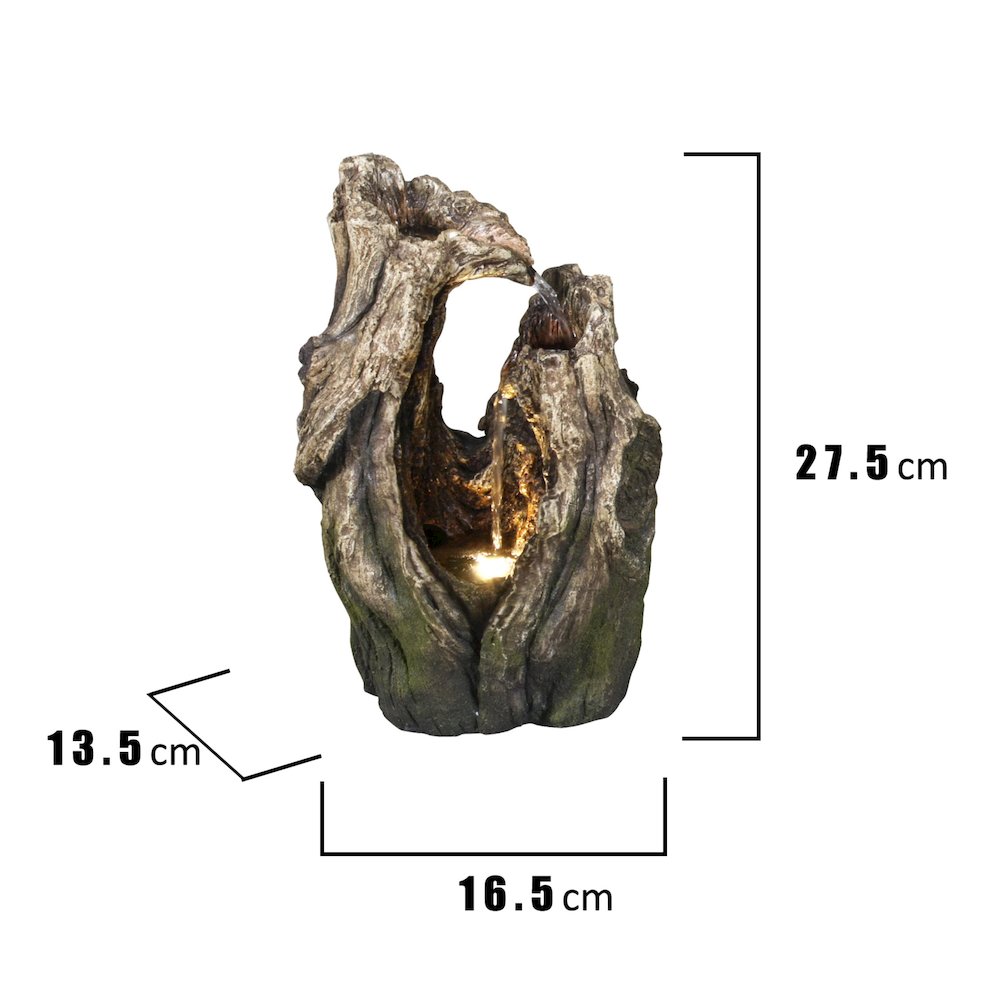 Tree Trunk Fountain W/LED. Picture 6
