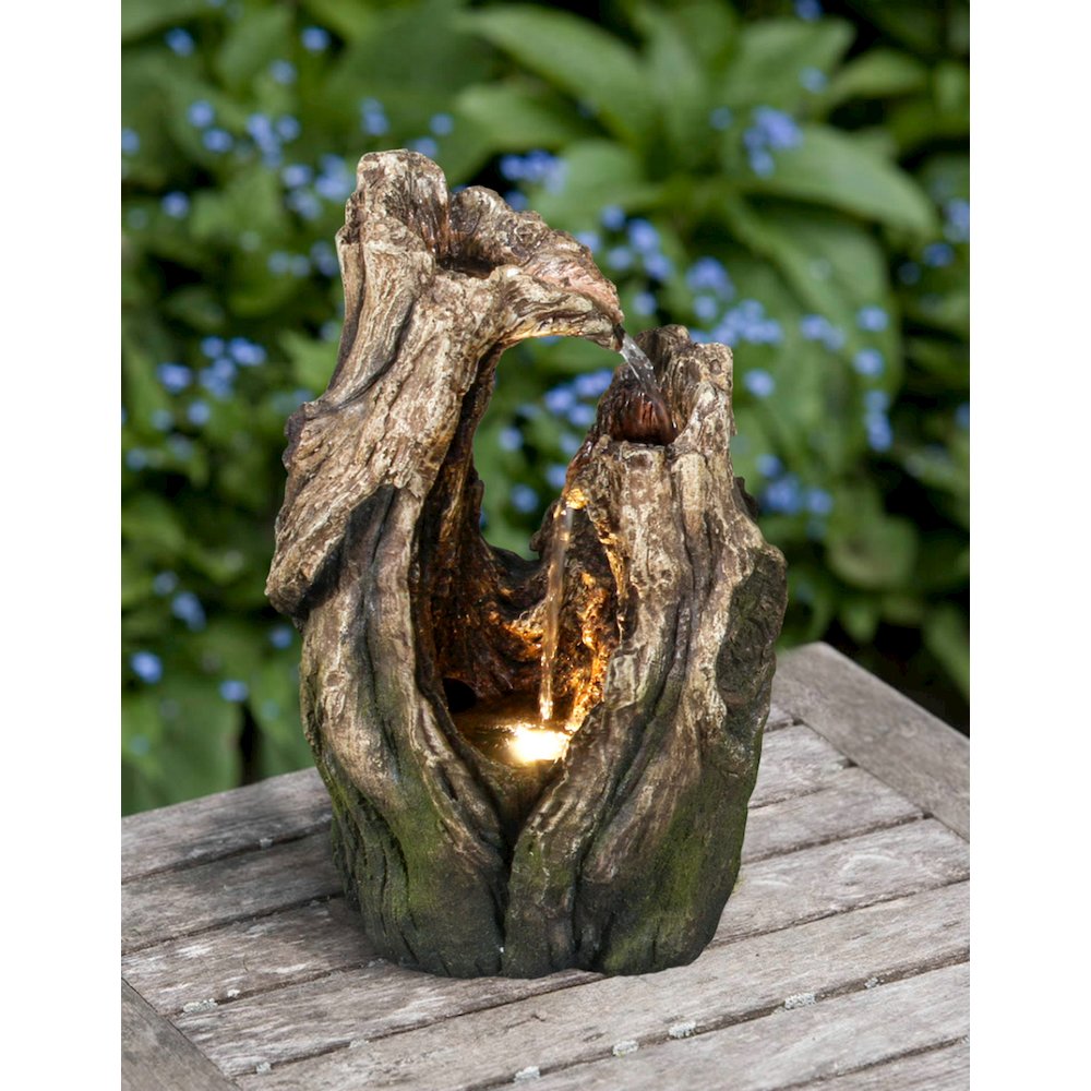 Tree Trunk Fountain W/LED. Picture 8