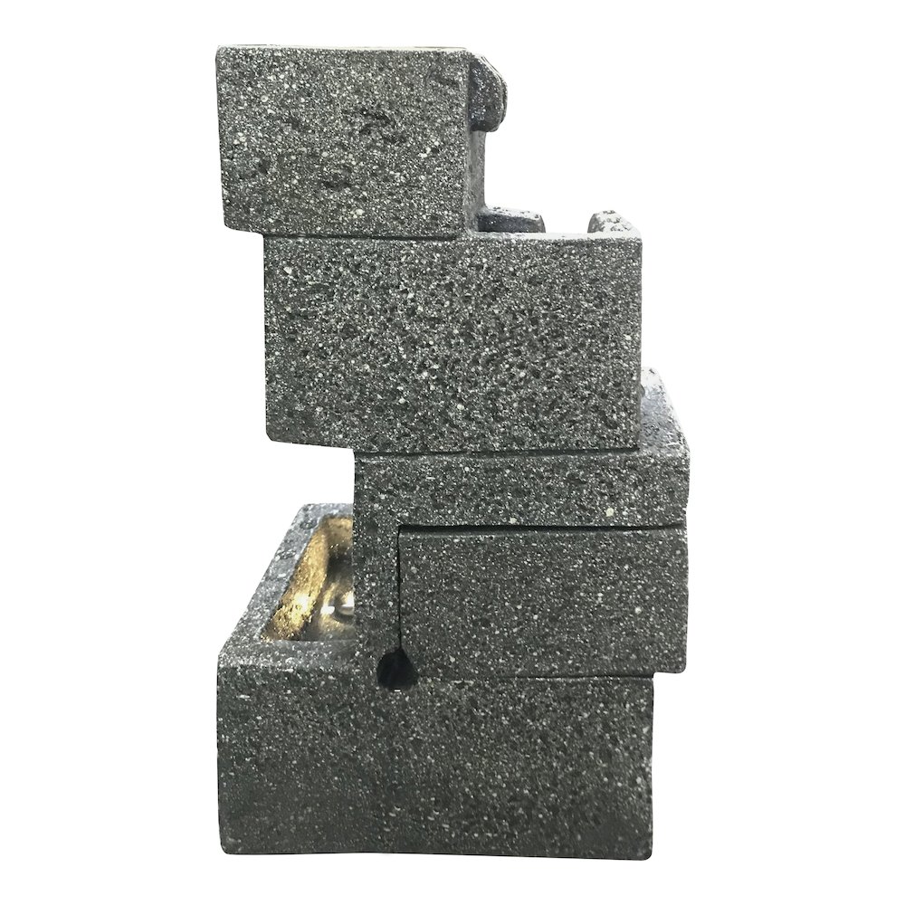 Concrete Crates Fountain with Warm White LED Lights. Picture 4