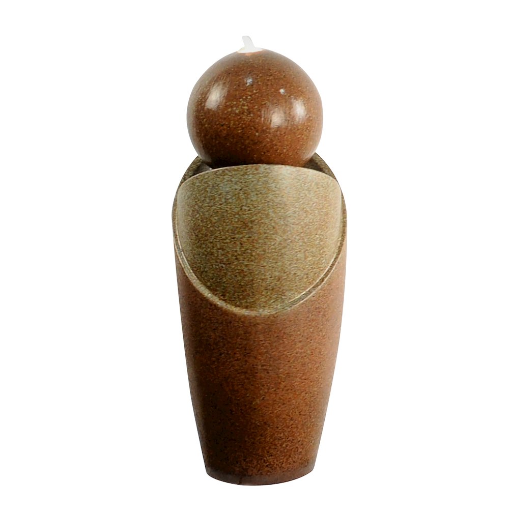 Ceramic Fountain with Lights - Brown Elegance. Picture 5