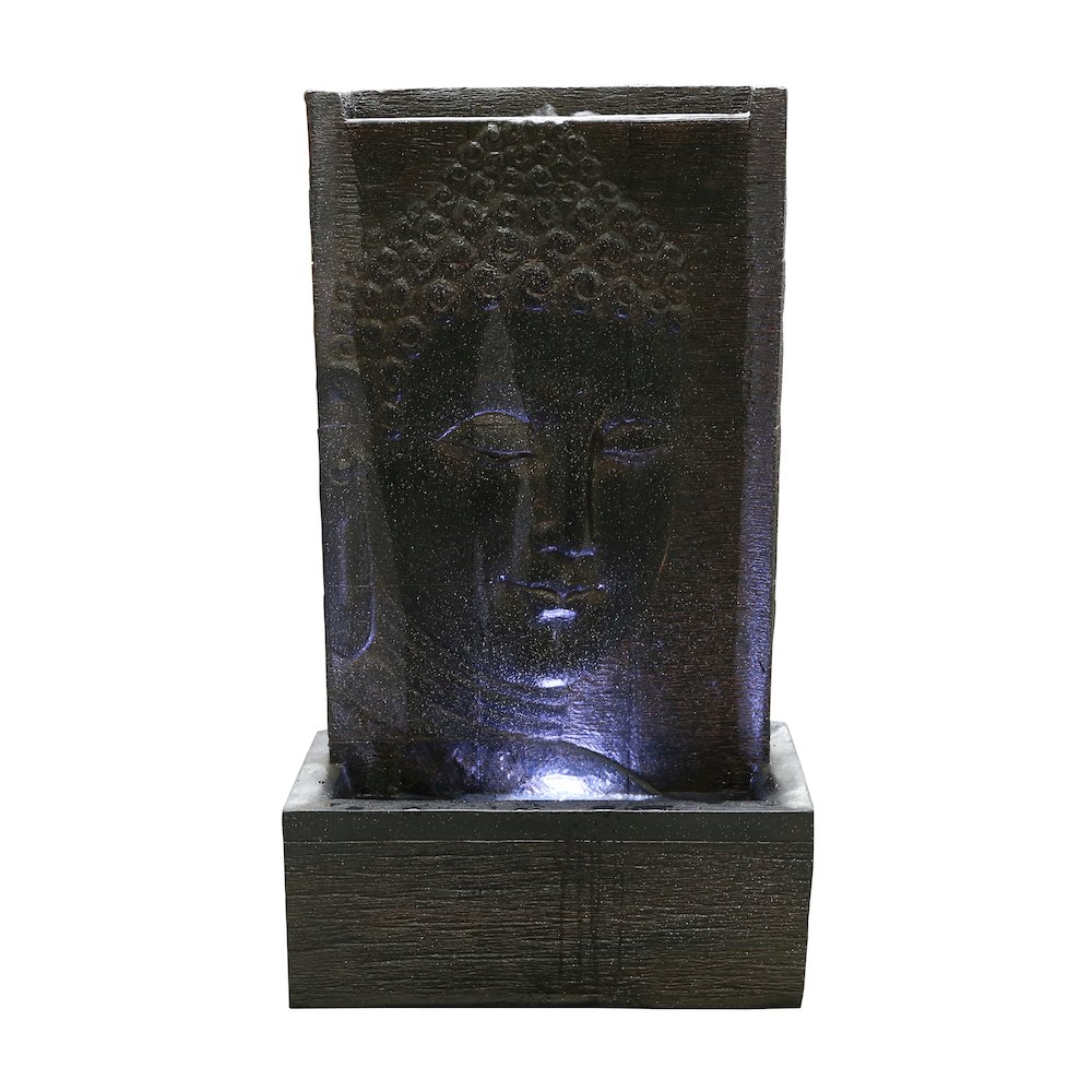 32In Buddha Wall Fountain with 4 Wt LED. Picture 1