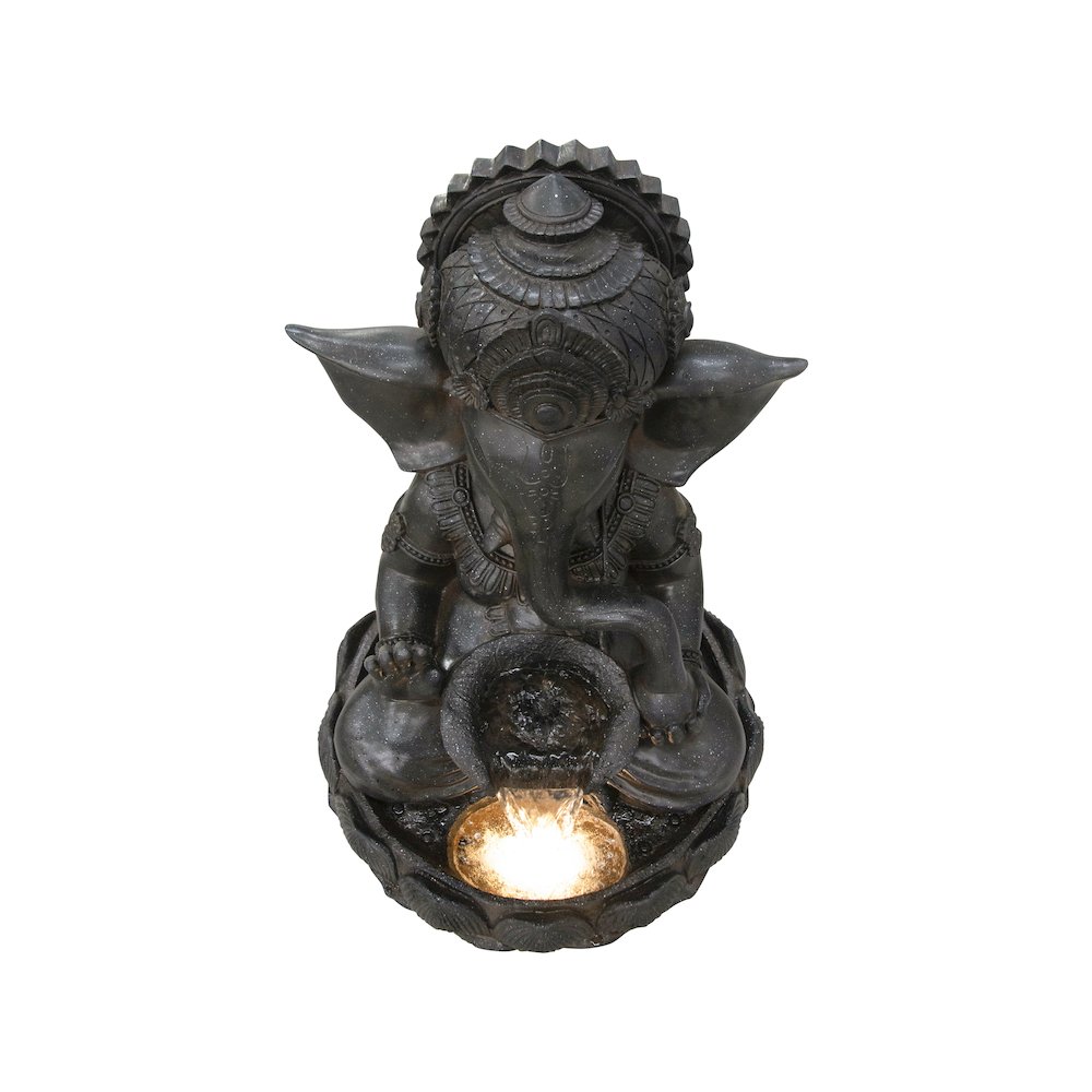 35In Ganesha Sculptural Outdoor Fountain with Ww LEDs. Picture 2