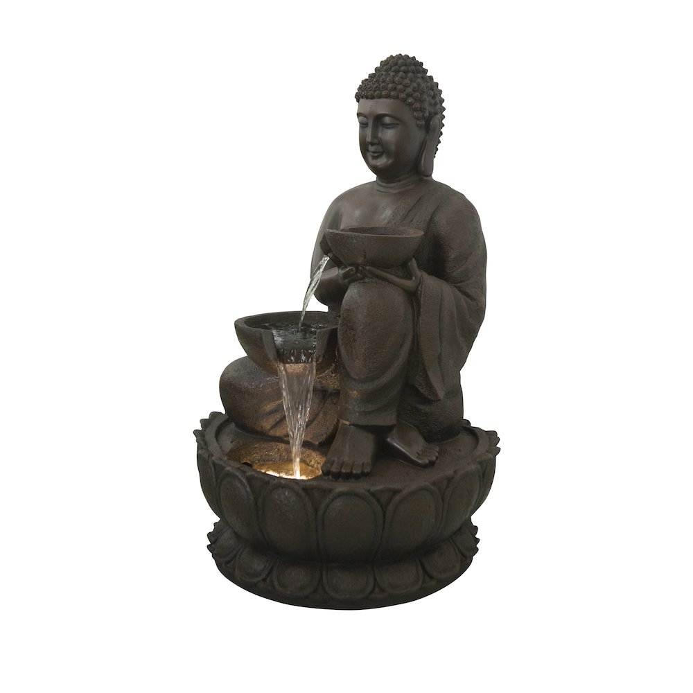 Large Buddha Fountain W/Ww LED. Picture 4