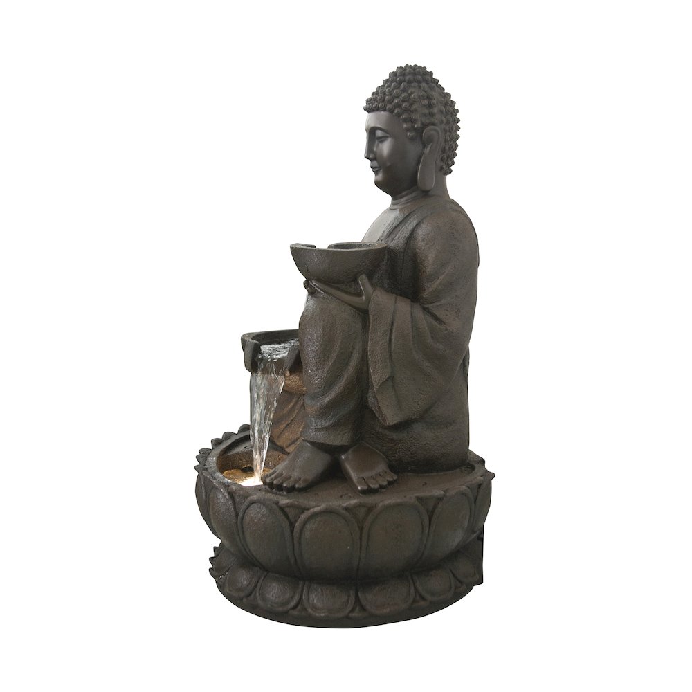 Large Buddha Fountain W/Ww LED. Picture 3