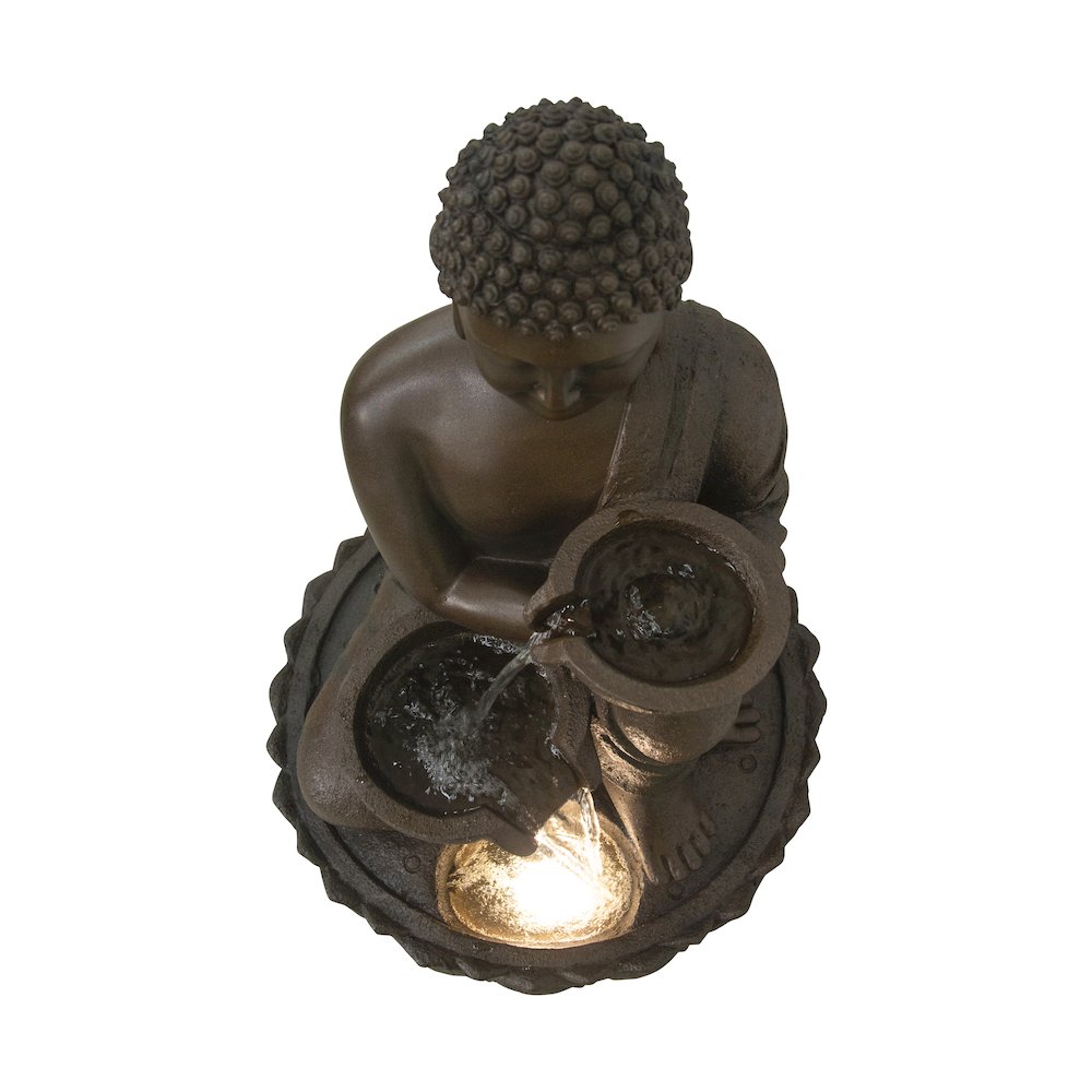 Large Buddha Fountain W/Ww LED. Picture 2