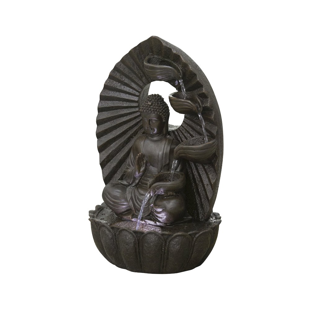 Stacking Bowls Buddha Fountain W/Wt LED. Picture 1