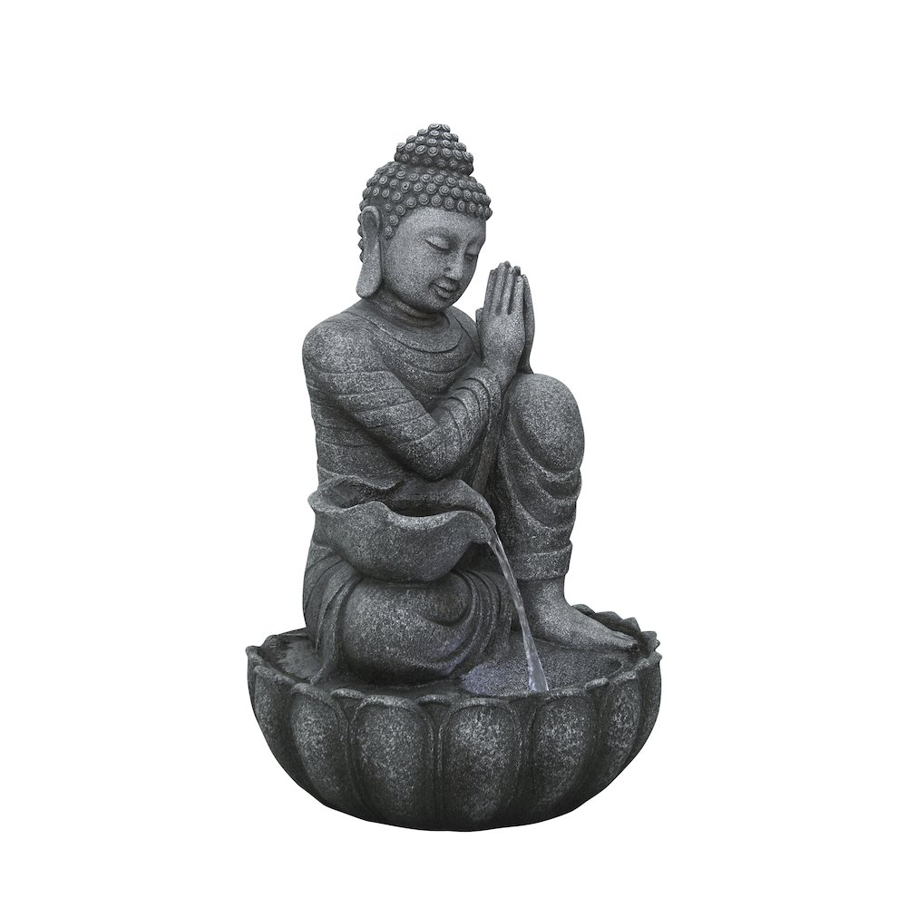 32" H Sitting Buddha Fountain W/Wt LED. Picture 5