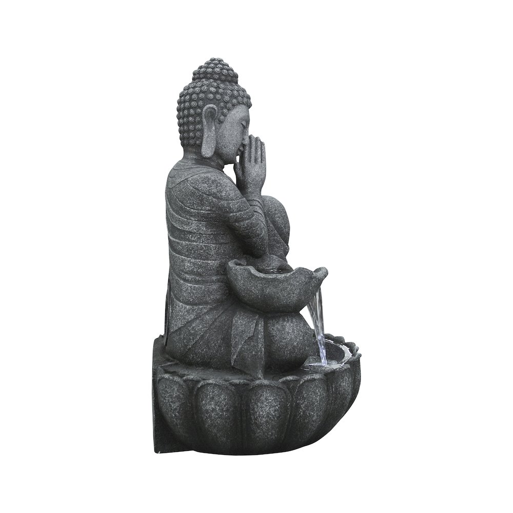 32" H Sitting Buddha Fountain W/Wt LED. Picture 1