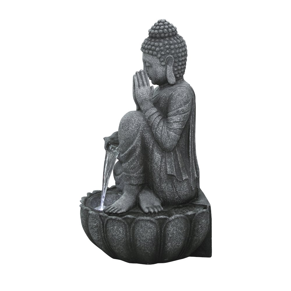 32" H Sitting Buddha Fountain W/Wt LED. Picture 3