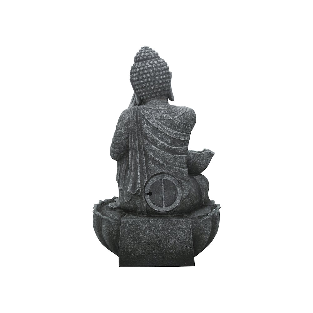 32" H Sitting Buddha Fountain W/Wt LED. Picture 4