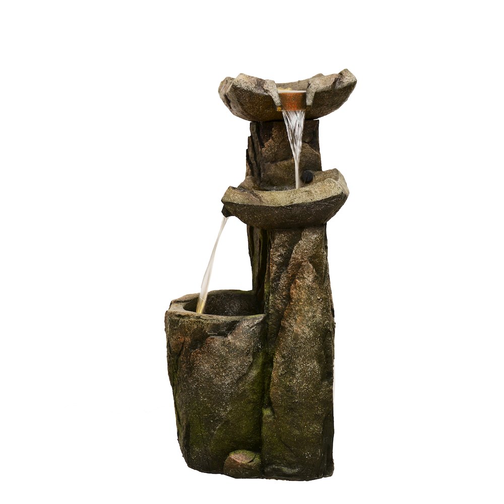 Cascading Fountain with 3 Warm White LED Lights. Picture 1