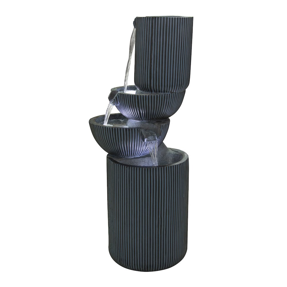 40" H Modern Fountain with 3 Cool White LEDS. Picture 5