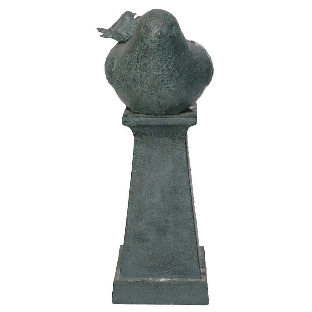 Lighted Bird Bath Fountain Outdoor with Warm White LEDS. Picture 4