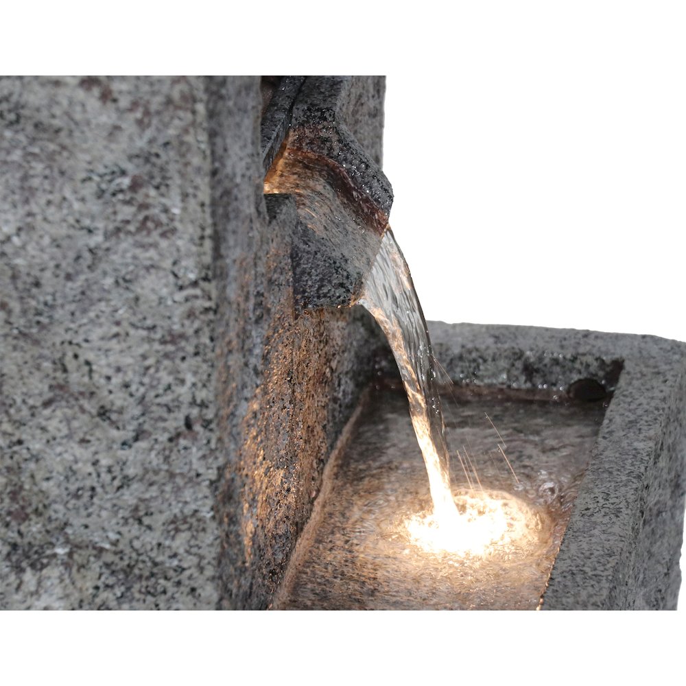 32" H Rectangular Waterfall Fountain W/Ww LEDs. Picture 3