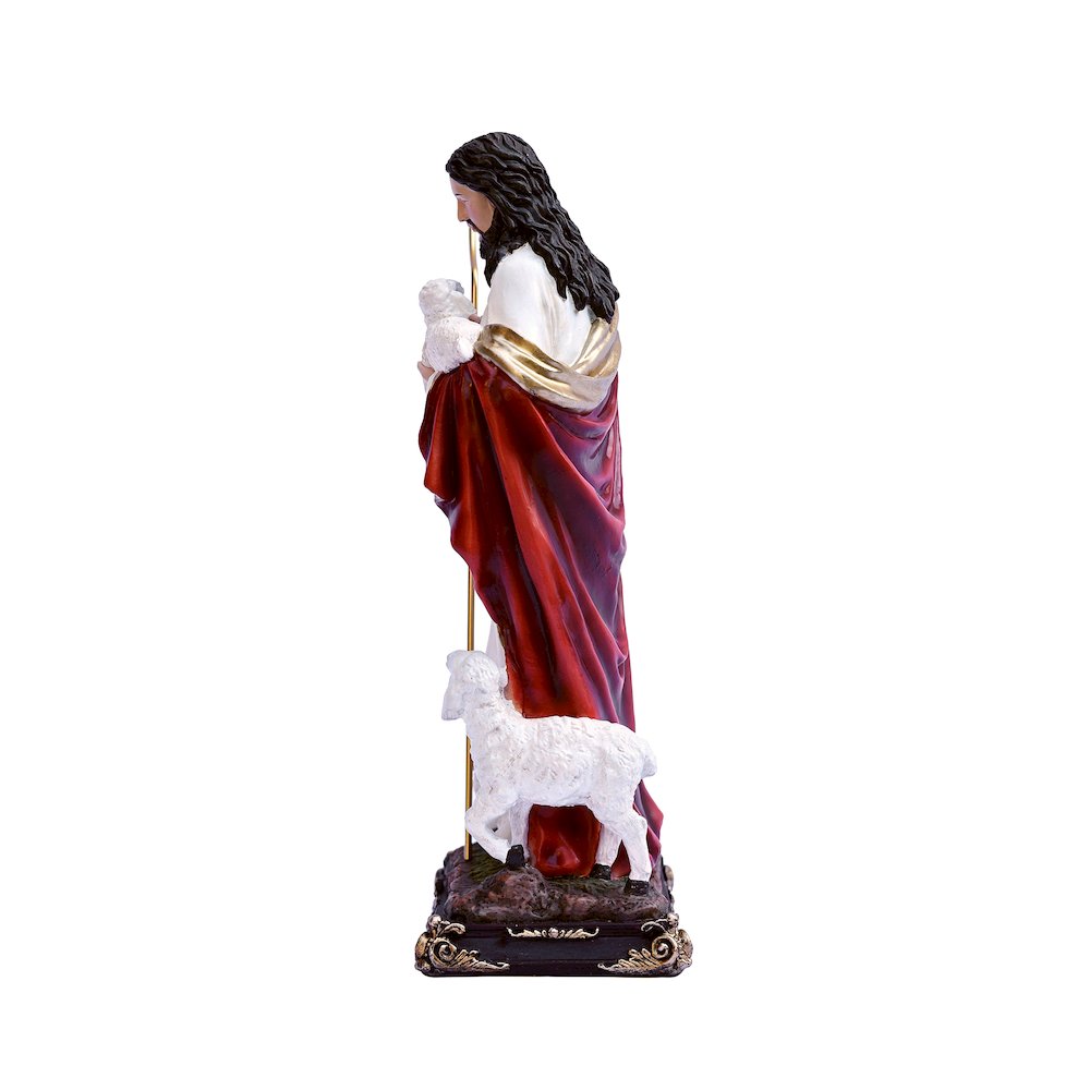 12in Good Shepherd Figure Statue Religious Decor. Picture 5
