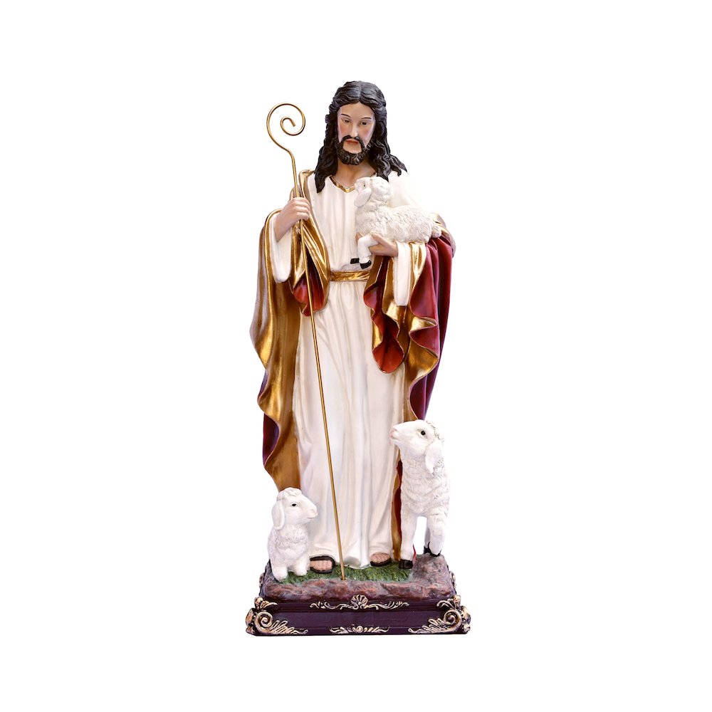 24in Good Shepherd Figure Religious Decor Indoor/Outdoor. Picture 1
