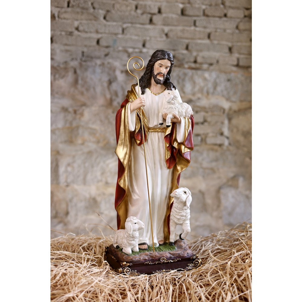 24in Good Shepherd Figure Religious Decor Indoor/Outdoor. Picture 2