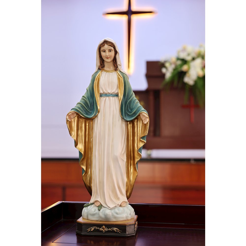 12in Virgin Mary Figure Statue Religious Decor. Picture 2